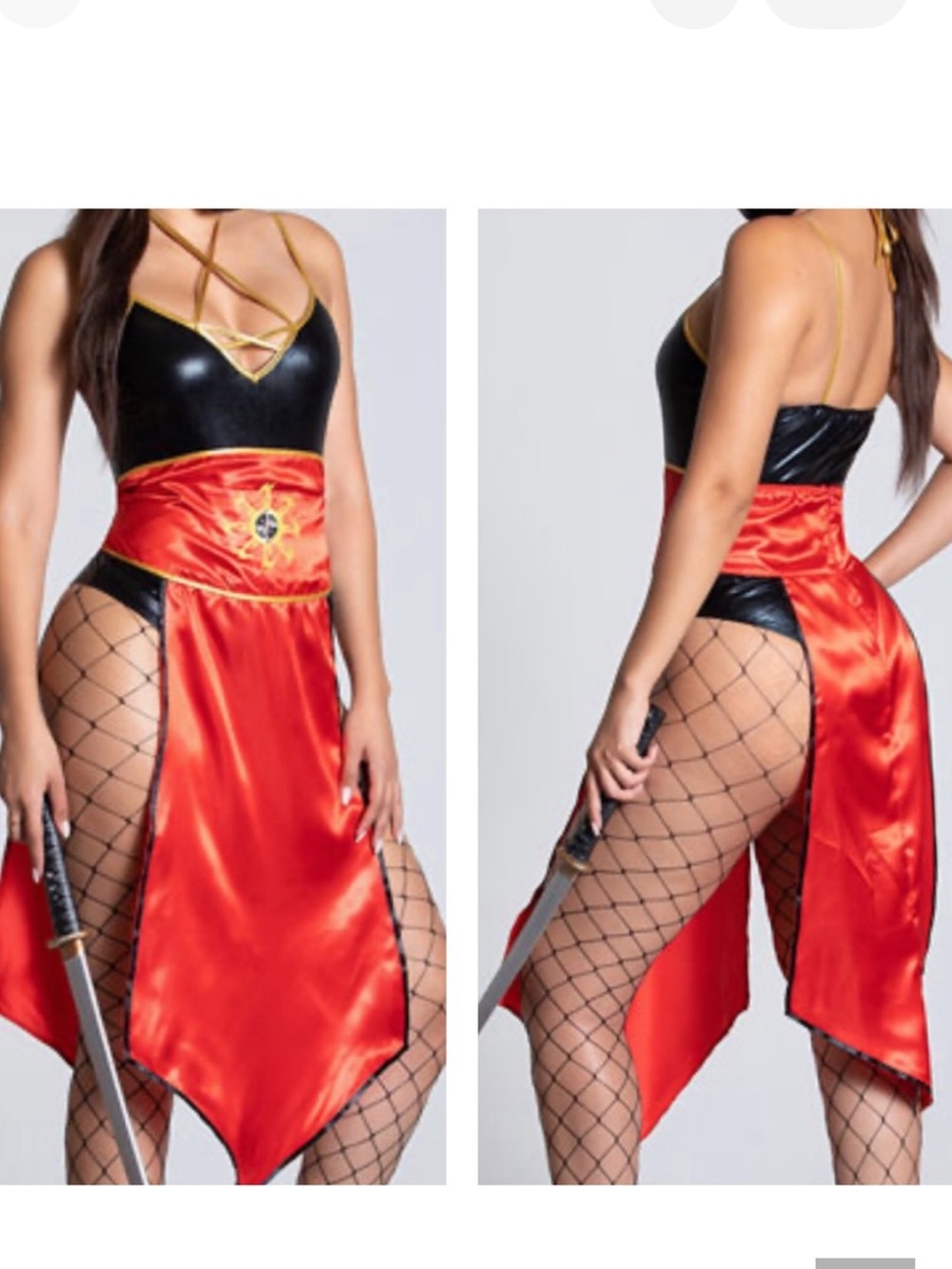 YANDY Exclusive Sexy VIOLENT WARFARE NINJA Adult COSTUME Size Medium NWOT